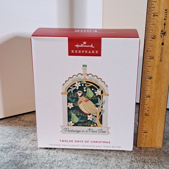 2024 Hallmark Keepsake Twelve Days of Christmas Ornament Papercraft 1st … - Picture 9 of 9